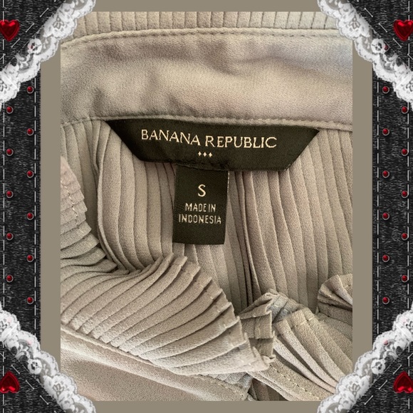 Banana Republic Tied Neck Pleated Blouse - Picture 8 of 8
